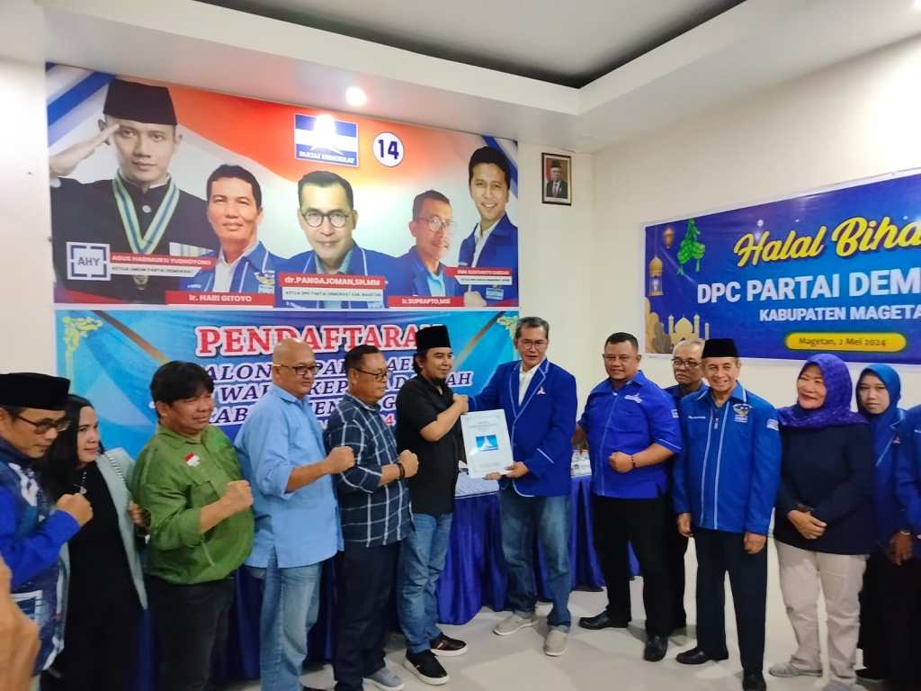 Agus STJ Resmi Daftar Bacawabup Magetan di DPC Partai Demokrat&nbsp;Magetan