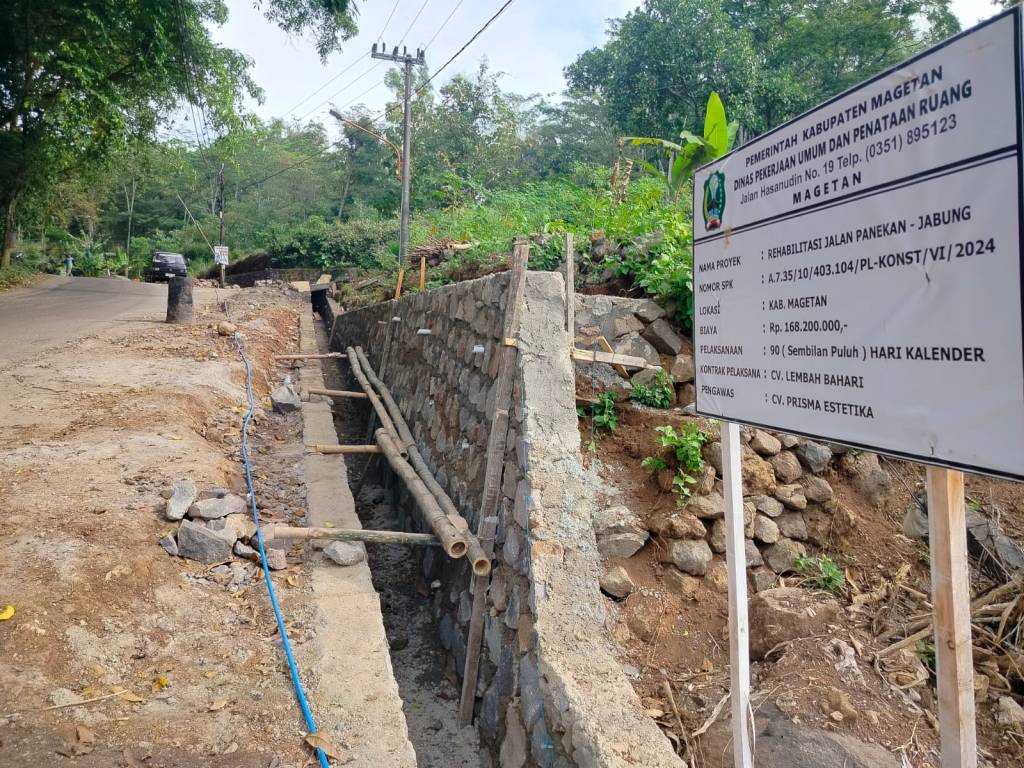 Tingkatkan Kenyamanan Pengendara, DPUPR Magetan Rehabilitasi Jalan Panekan –&nbsp;Jabung
