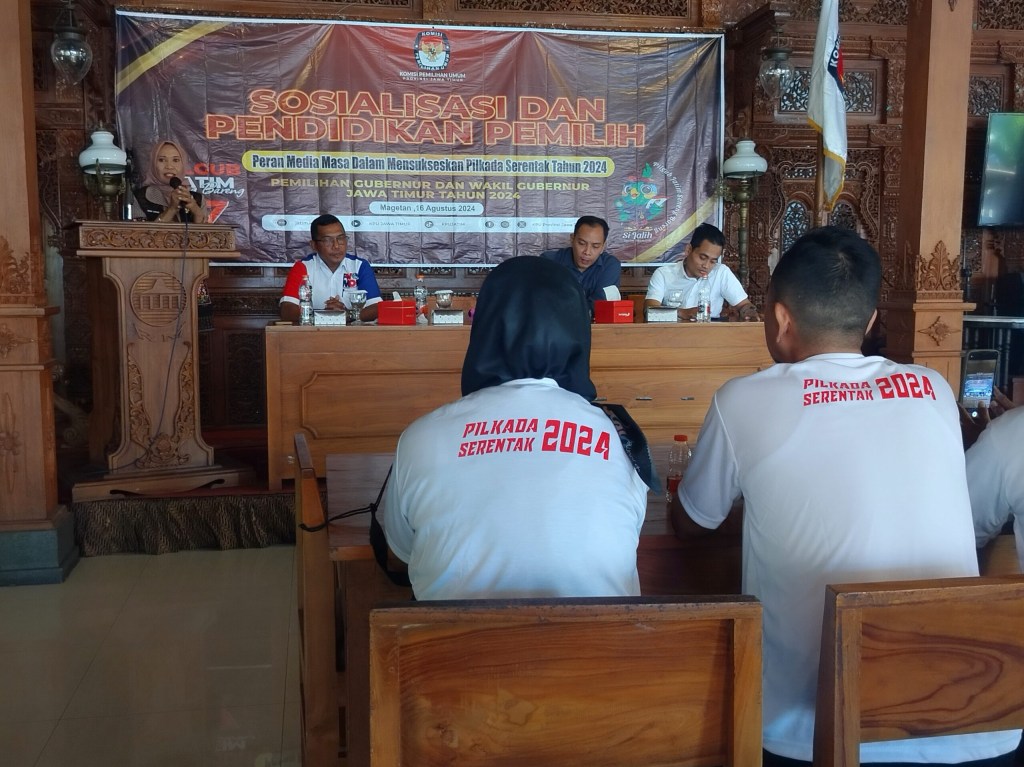 Bersama Puluhan Media Magetan, KPU Provinsi Jawa Timur Gelar Sosialisasi dan Pendidikan Pemilih