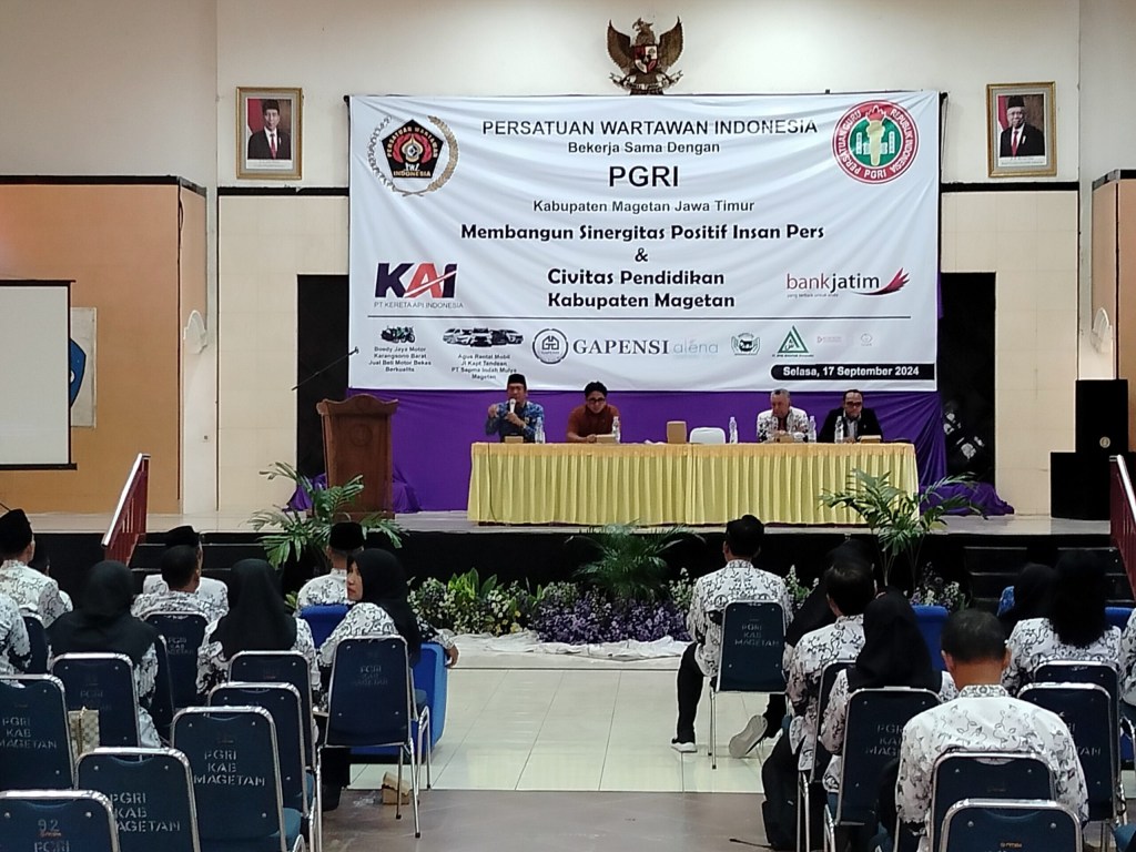 Gelar Sosialisasi, Cara PWI dan PGRI Magetan Bangun Sinergitas Positif Insan Pers dan Civitas Pendidikan