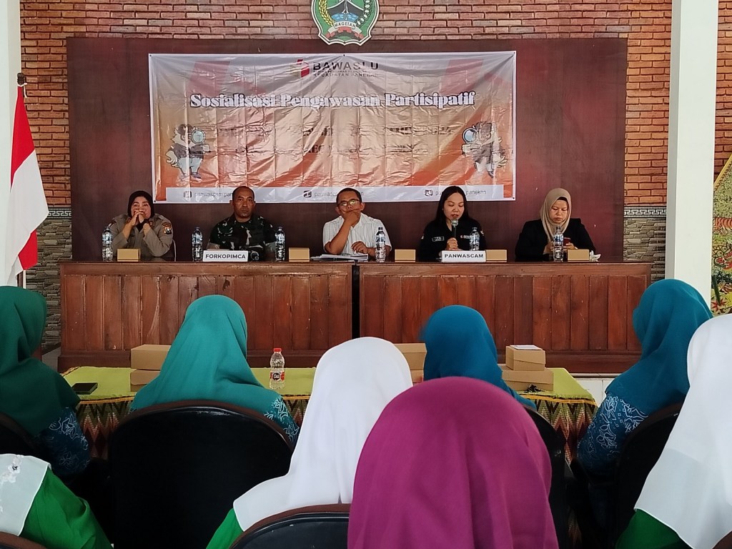 Panwascam Panekan Adakan Sosialisasi Pengawasan Partisipatif Pemilu Serentak 2024